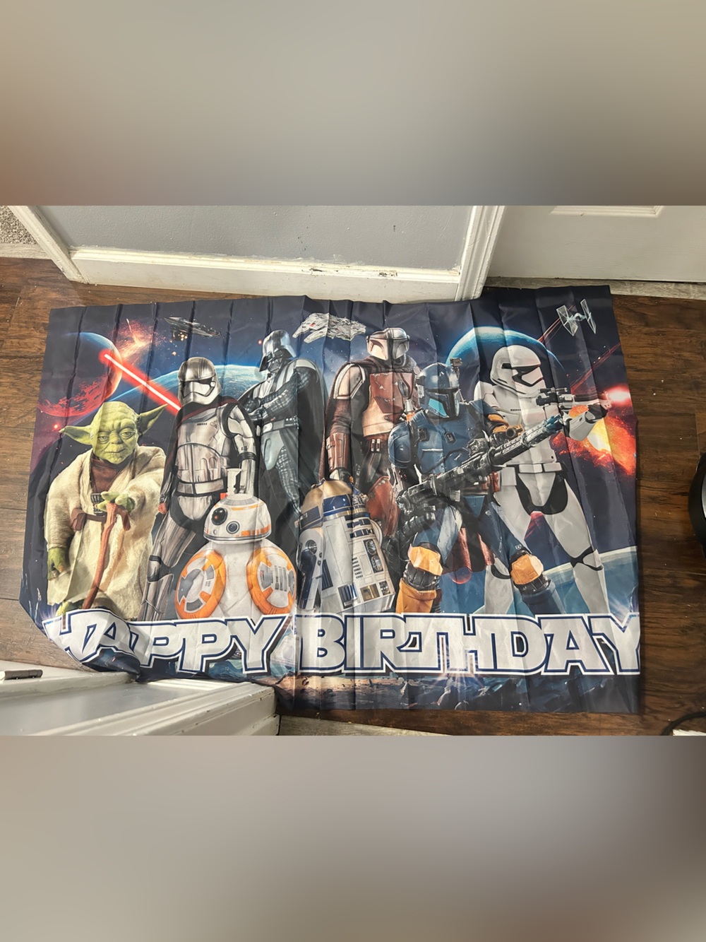Star Wars Blue 'Happy Birthday' Party Banner